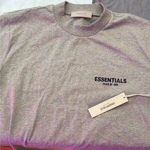 Fear of God Essentials dark oatmeal tee